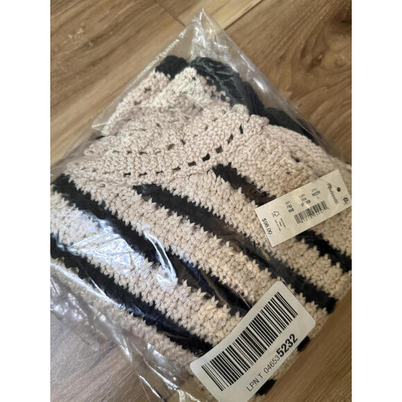 NWT! Madewell Square-Neck Crochet-Stitch Tank in Stripe Size Large - Picture 5 of 5